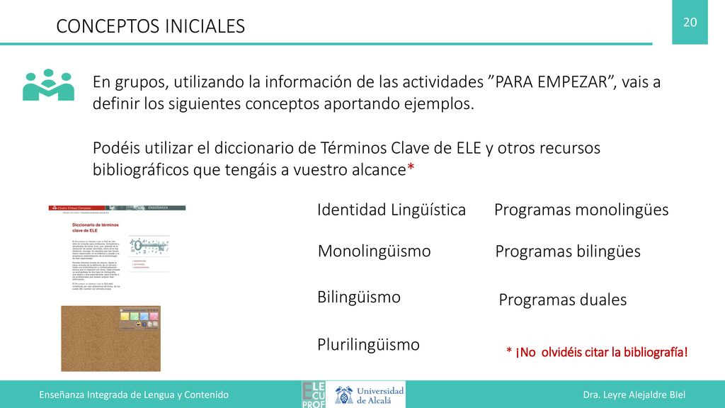 Enseñanza Integrada de Lengua y Contenido Dra. Leyre Alejaldre BIel