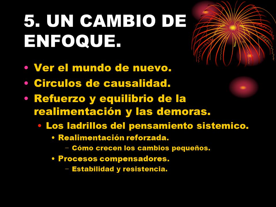 5. UN CAMBIO DE ENFOQUE. Ver el mundo de nuevo.