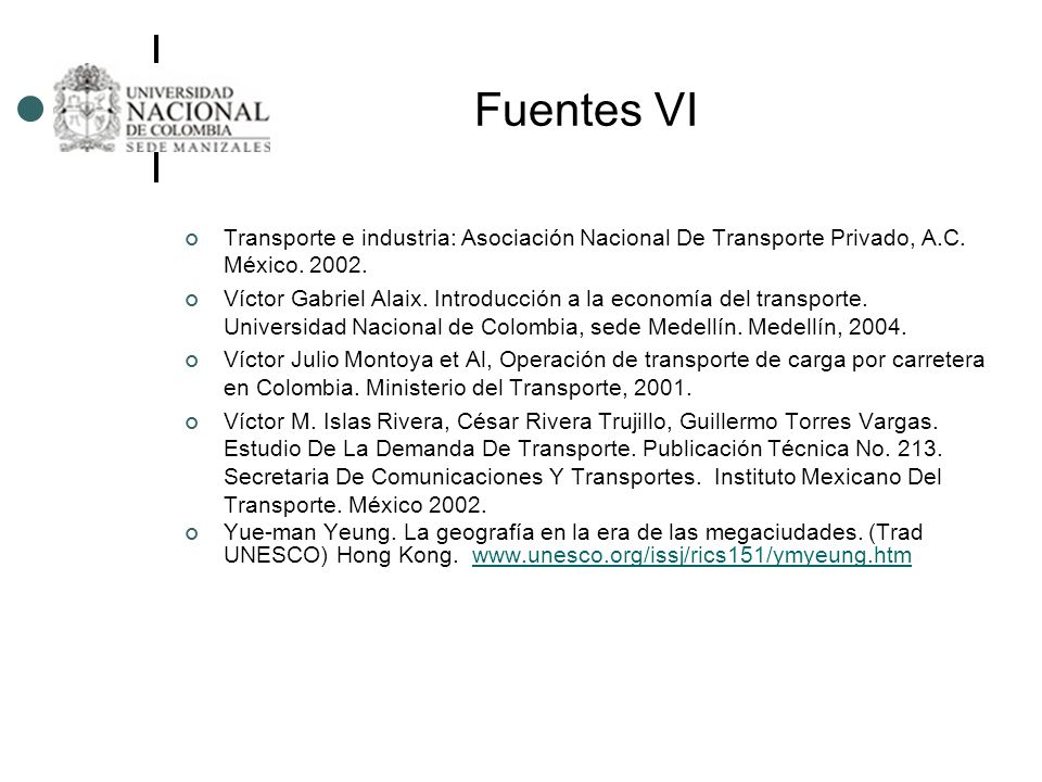 Fuentes VI Transporte e industria: Asociación Nacional De Transporte Privado, A.C. México