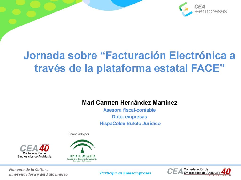 Jornada sobre Facturación Electrónica a través de la plataforma estatal FACE