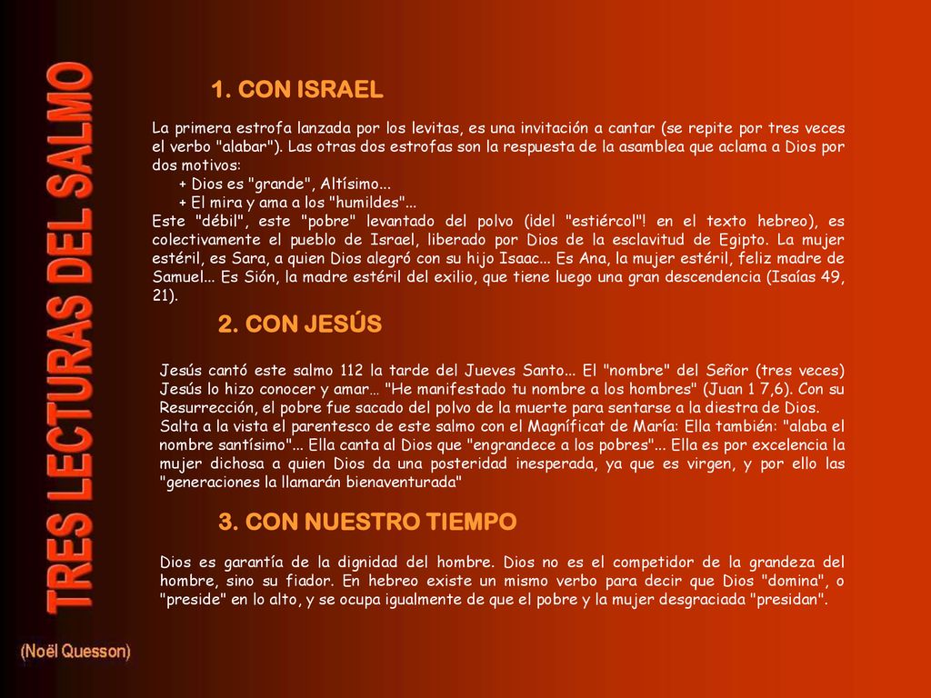 1. CON ISRAEL 2. CON JESÚS 3. CON NUESTRO TIEMPO