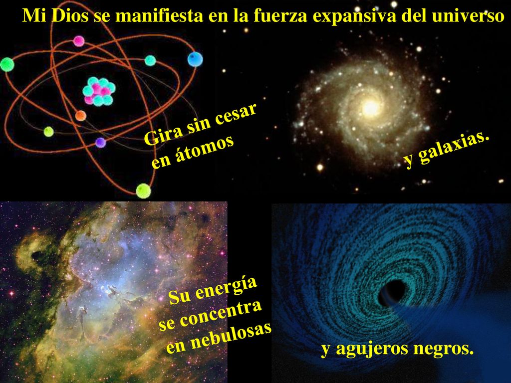 Mi Dios se manifiesta en la fuerza expansiva del universo