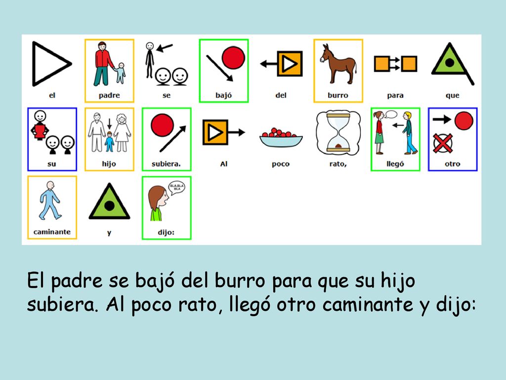 El padre se bajó del burro para que su hijo subiera
