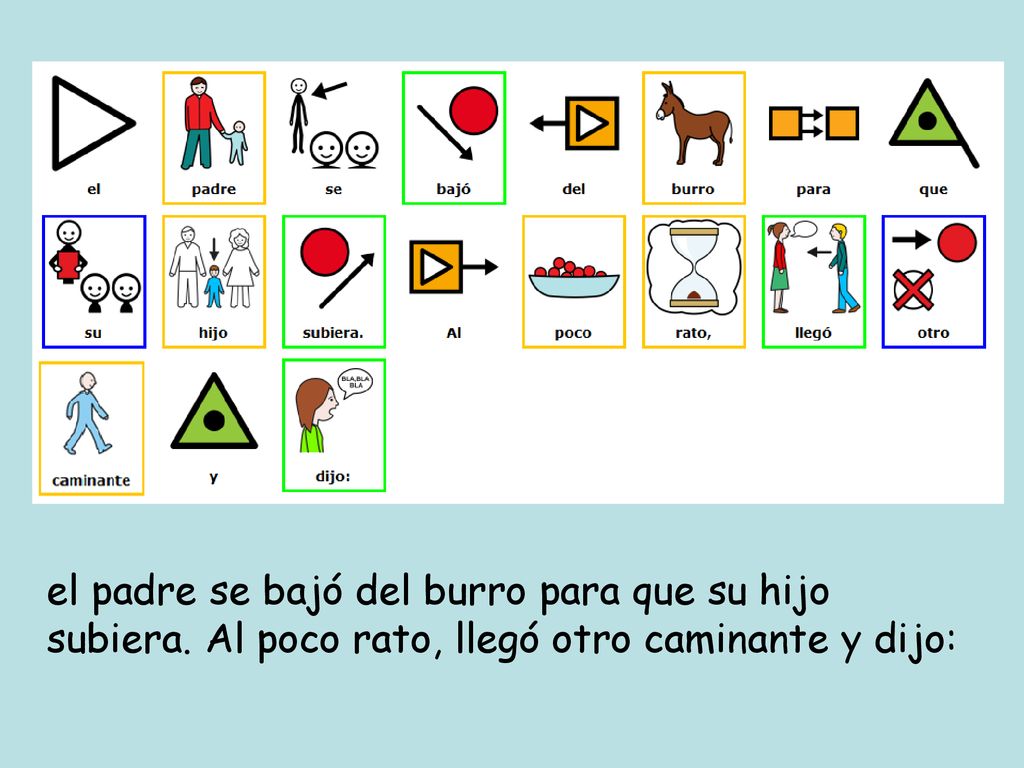 el padre se bajó del burro para que su hijo subiera