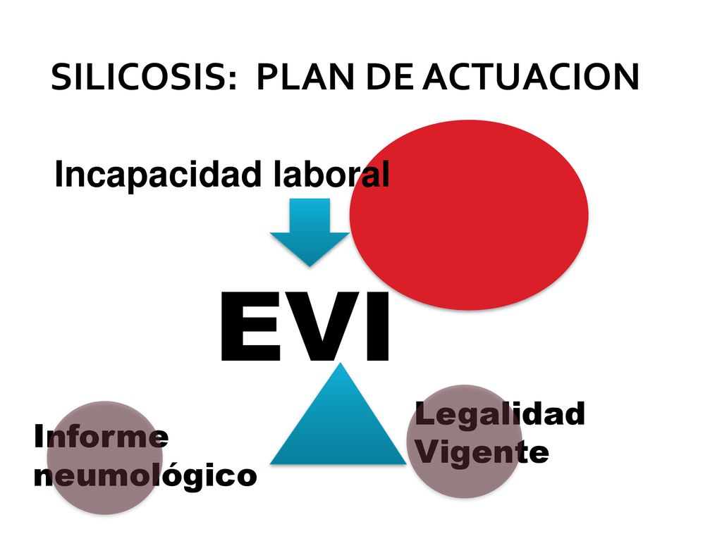 EVI SILICOSIS: PLAN DE ACTUACION Incapacidad laboral Legalidad Vigente