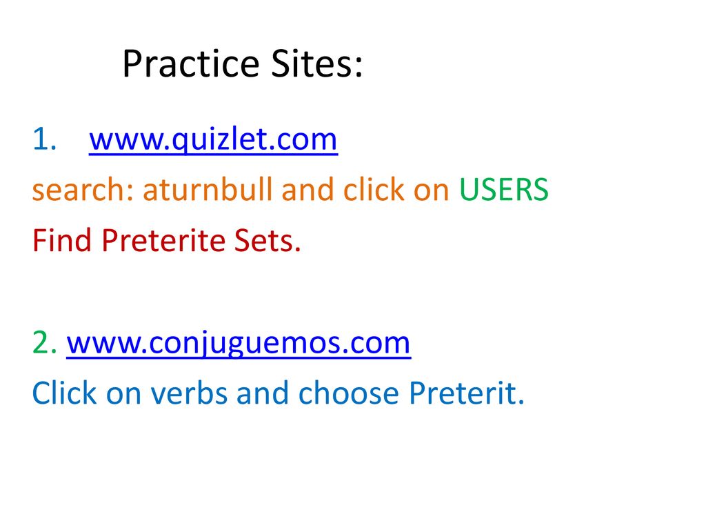 Practice Sites:   search: aturnbull and click on USERS