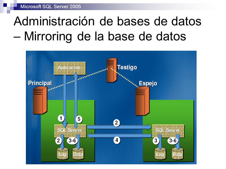 Administración de bases de datos – Mirroring de la base de datos
