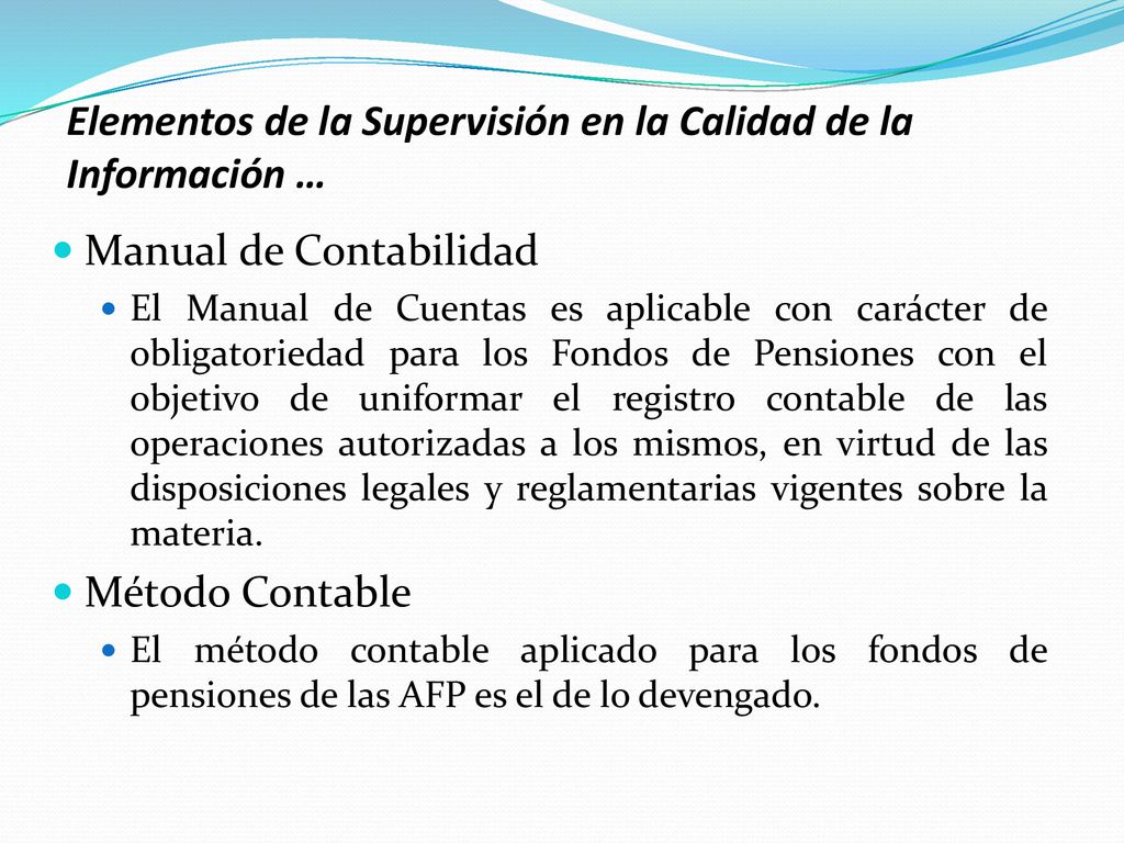 Elementos de la Supervisión en la Calidad de la Información …