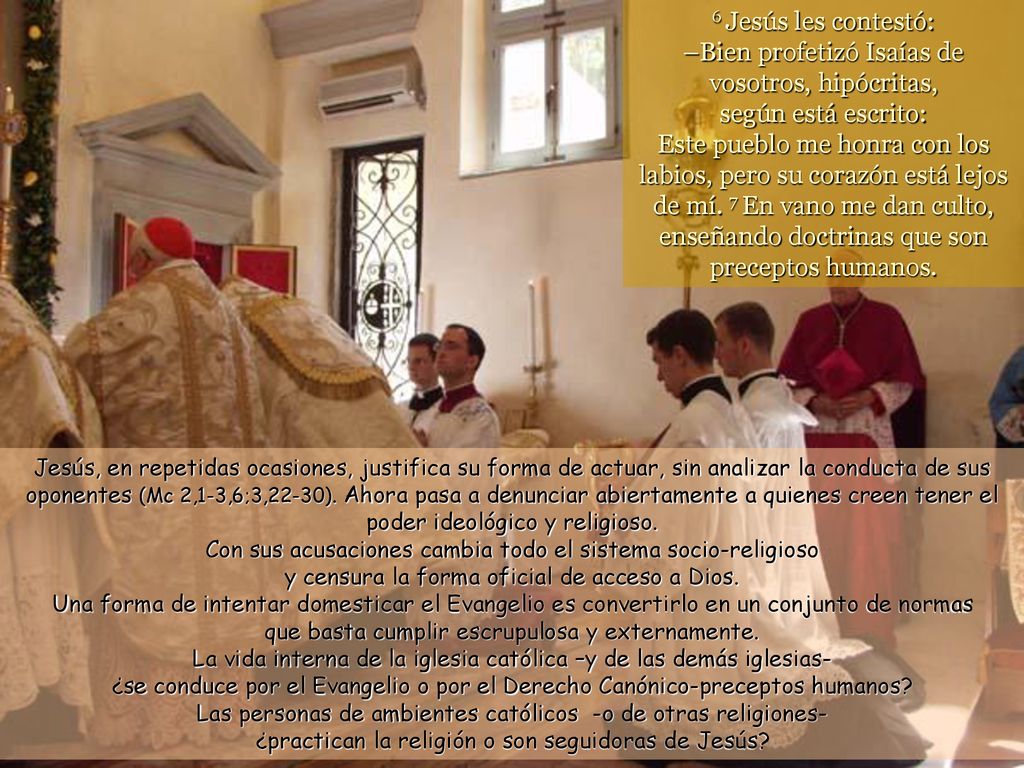 La vida interna de la iglesia católica –y de las demás iglesias-