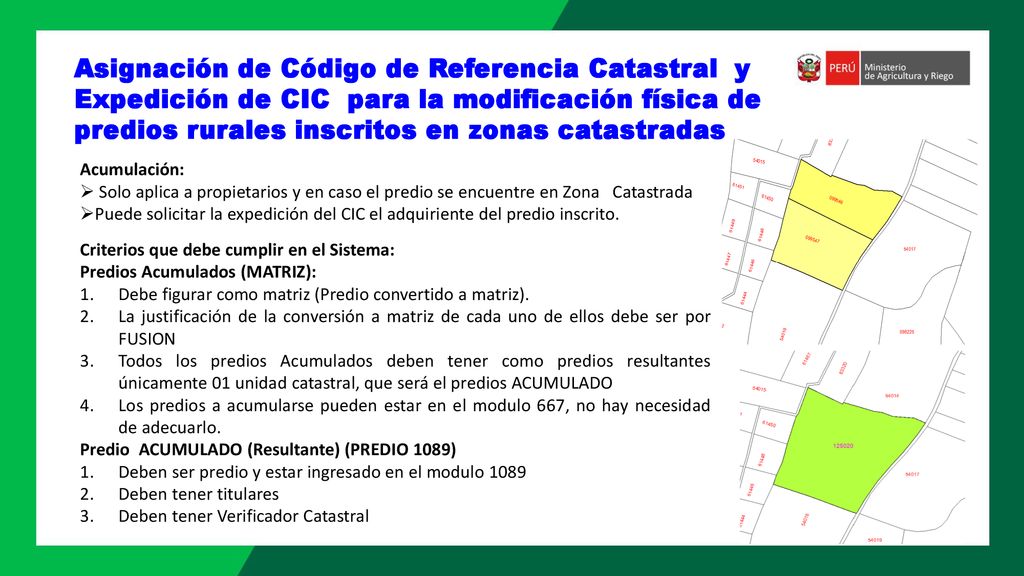 Asignación de Código de Referencia Catastral y Expedición de CIC para la modificación física de predios rurales inscritos en zonas catastradas