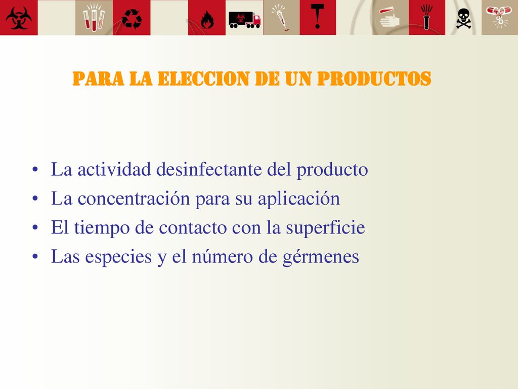 PARA LA ELECCION DE UN PRODUCTOS