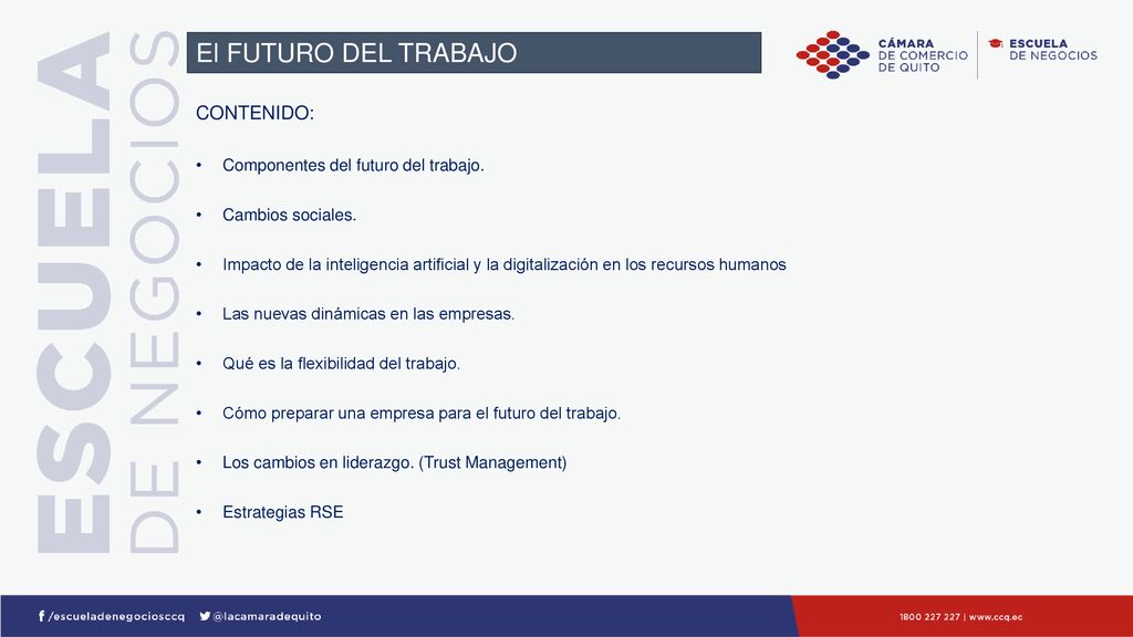 El FUTURO DEL TRABAJO CONTENIDO: Componentes del futuro del trabajo.