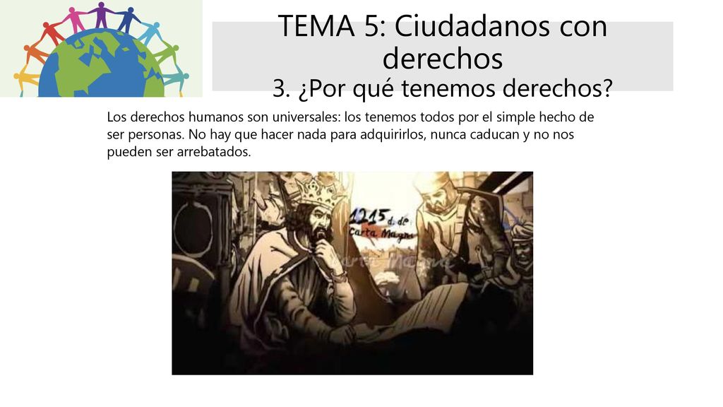 TEMA 5: Ciudadanos con derechos 3. ¿Por qué tenemos derechos