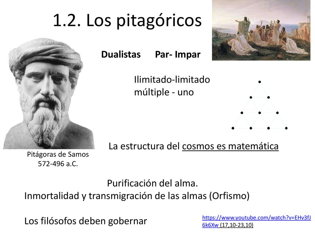 1.2. Los pitagóricos Dualistas Par- Impar Ilimitado-limitado