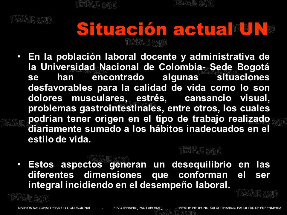 Situación actual UN