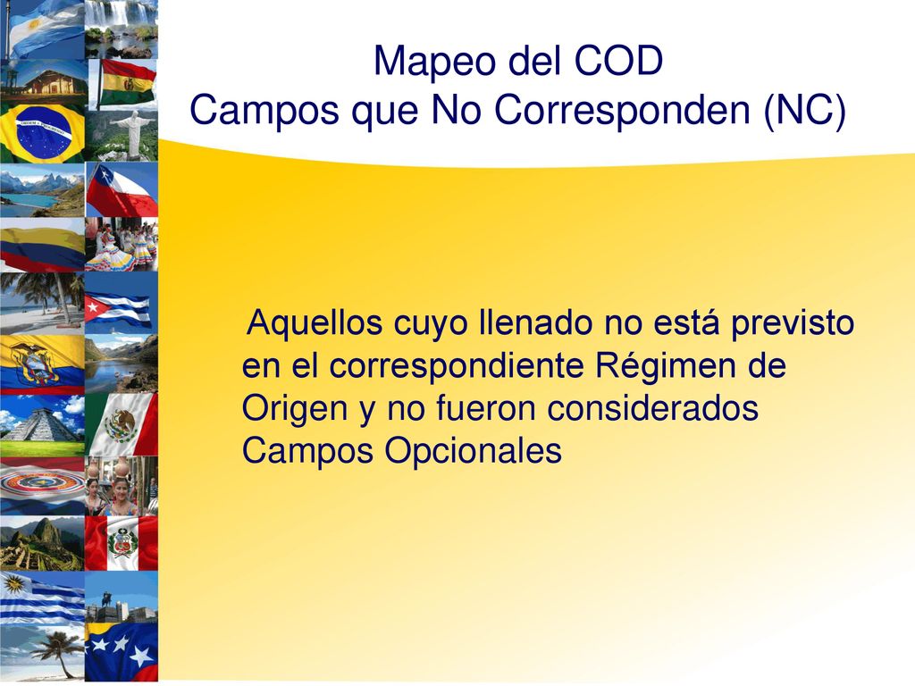 Mapeo del COD Campos que No Corresponden (NC)