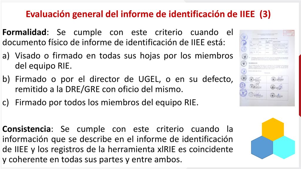 Evaluación general del informe de identificación de IIEE (3)