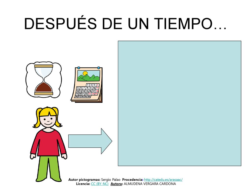 DESPUÉS DE UN TIEMPO… Autor pictogramas: Sergio Palao Procedencia: