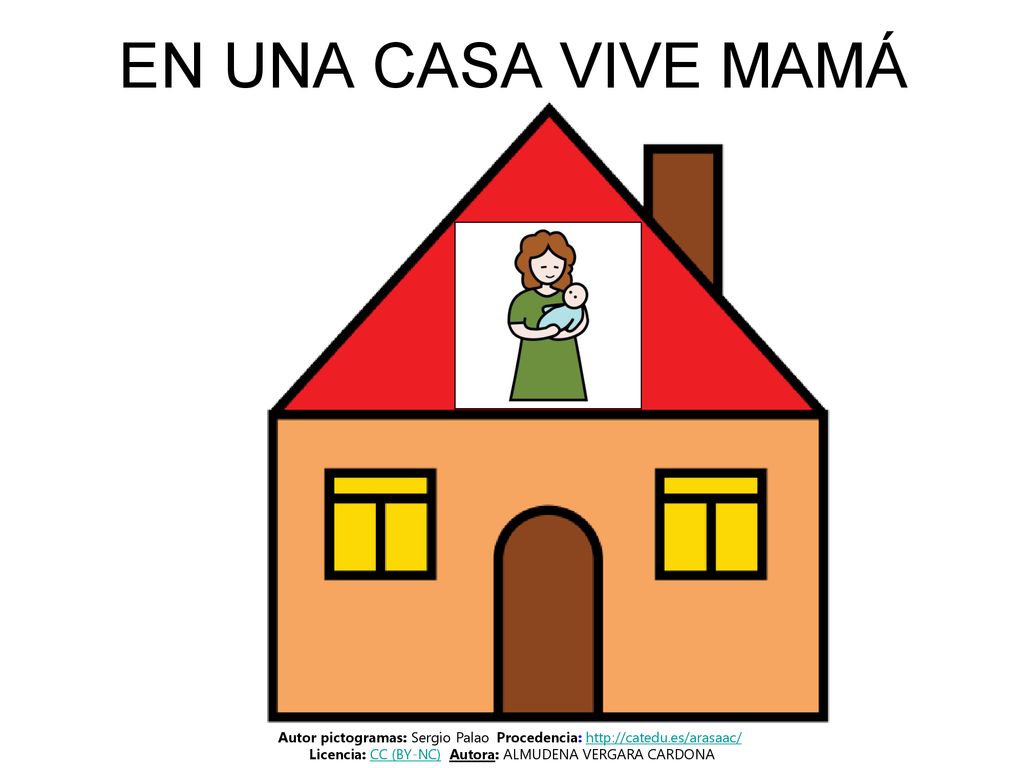 EN UNA CASA VIVE MAMÁ Autor pictogramas: Sergio Palao Procedencia: