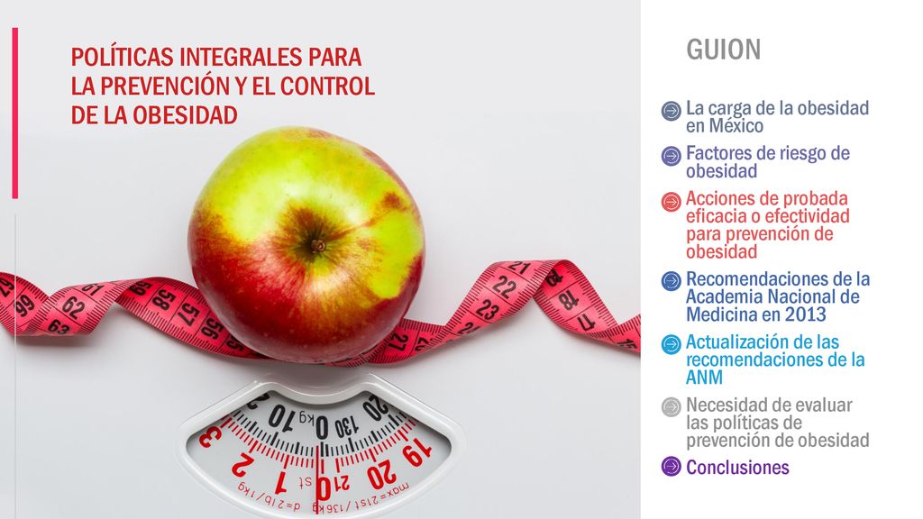 POLÍTICAS INTEGRALES PARA LA PREVENCIÓN Y EL CONTROL DE LA OBESIDAD
