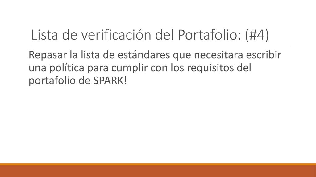Lista de verificación del Portafolio: (#4)