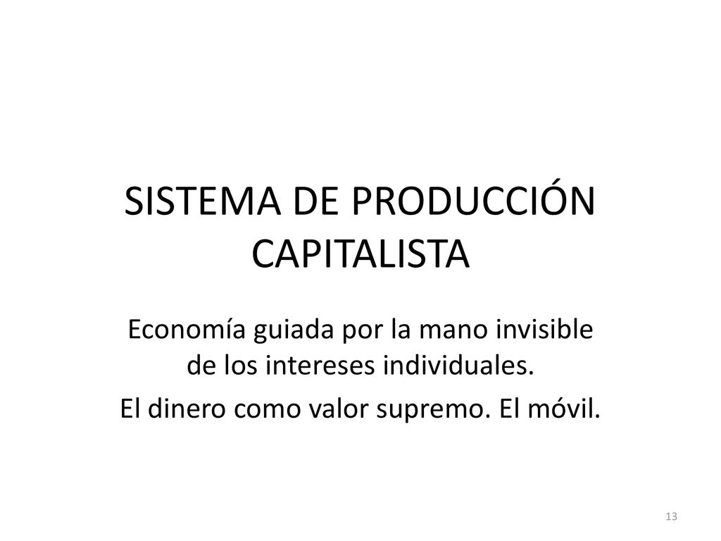 SISTEMA DE PRODUCCIÓN CAPITALISTA