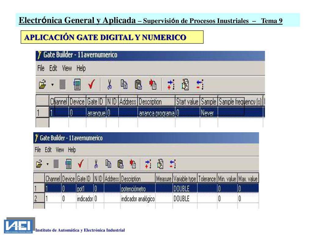 Electrónica General y Aplicada – Supervisión de Procesos Inustriales – Tema 9
