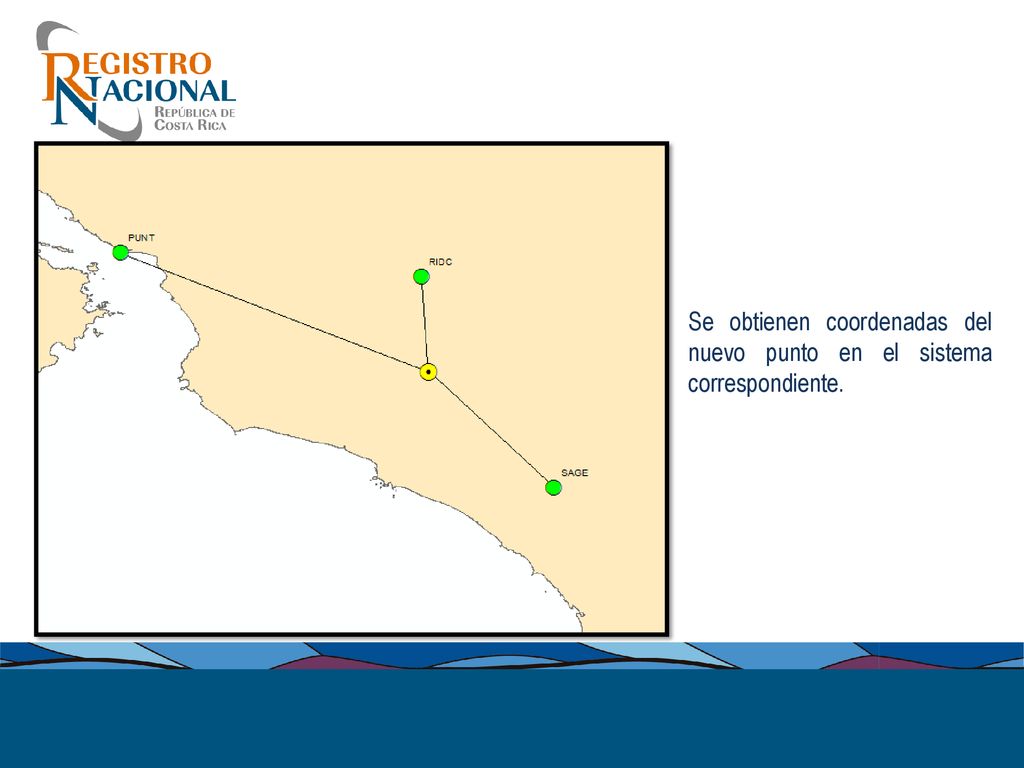 Se obtienen coordenadas del nuevo punto en el sistema correspondiente.