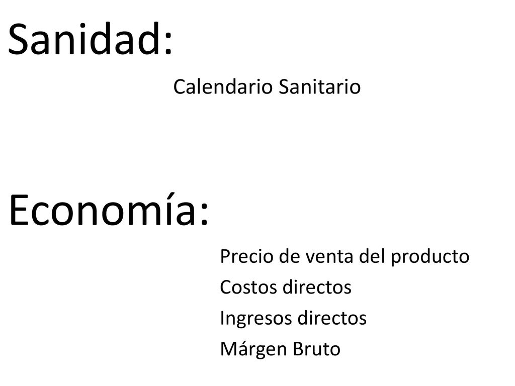 Sanidad: Economía: Calendario Sanitario Precio de venta del producto