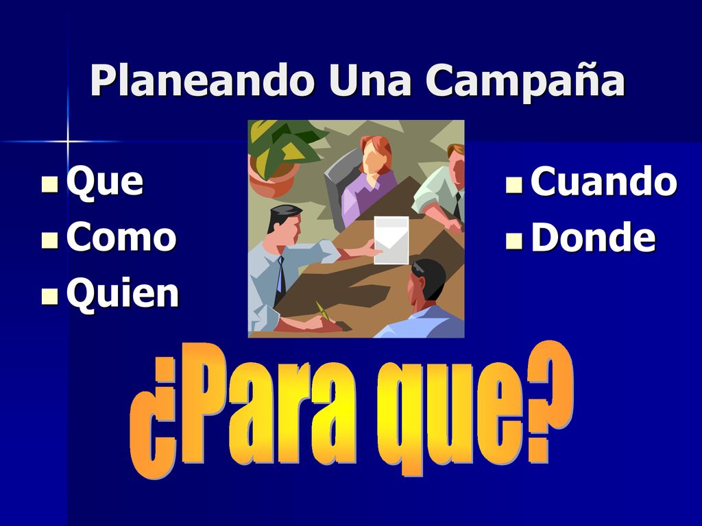 Planeando Una Campaña Que Como Quien Cuando Donde ¿Para que