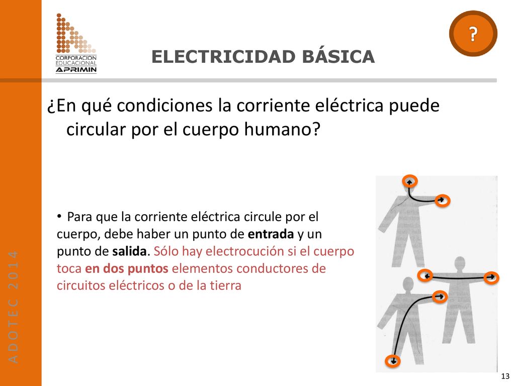 ¿En qué condiciones la corriente eléctrica puede circular por el cuerpo humano