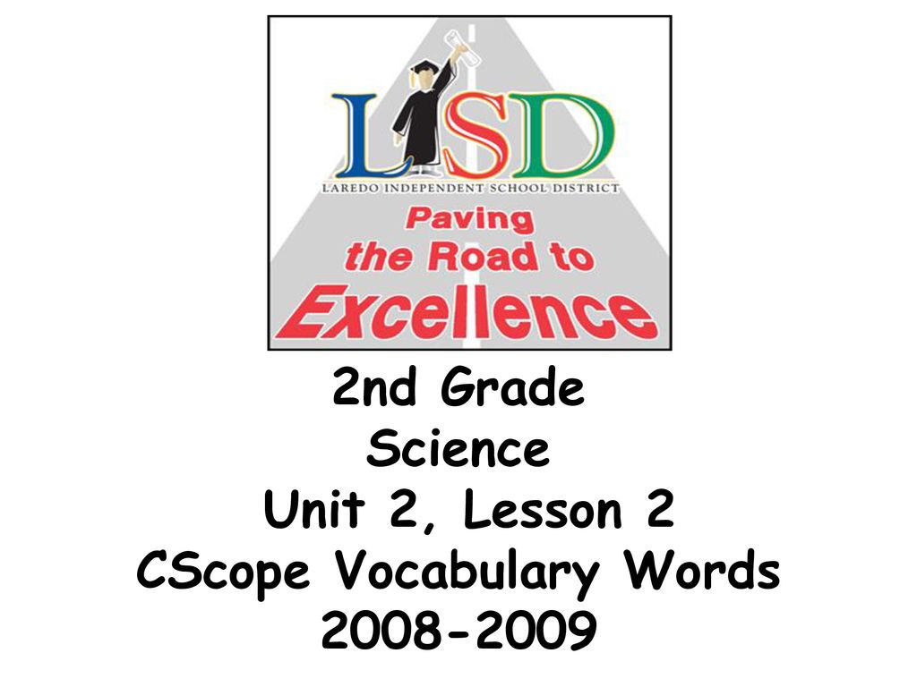 2nd Grade Science Unit 2, Lesson 2 CScope Vocabulary Words