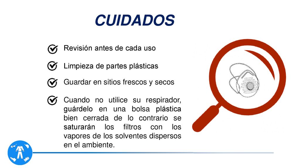 CUIDADOS Revisión antes de cada uso Limpieza de partes plásticas