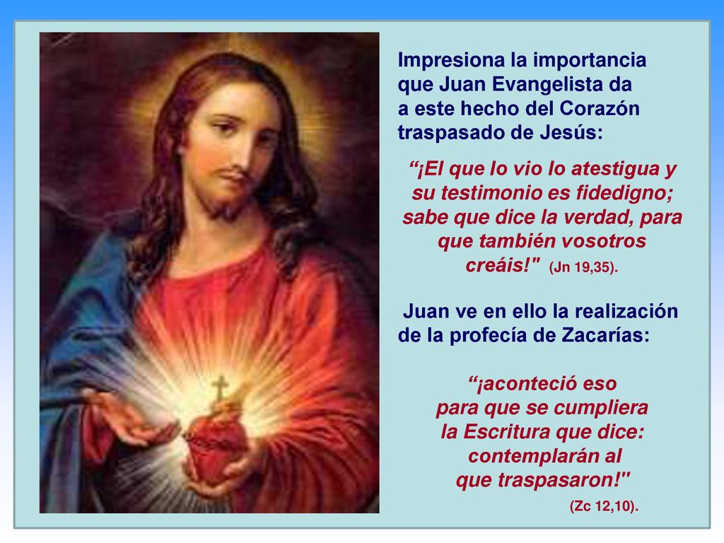 Impresiona la importancia que Juan Evangelista da