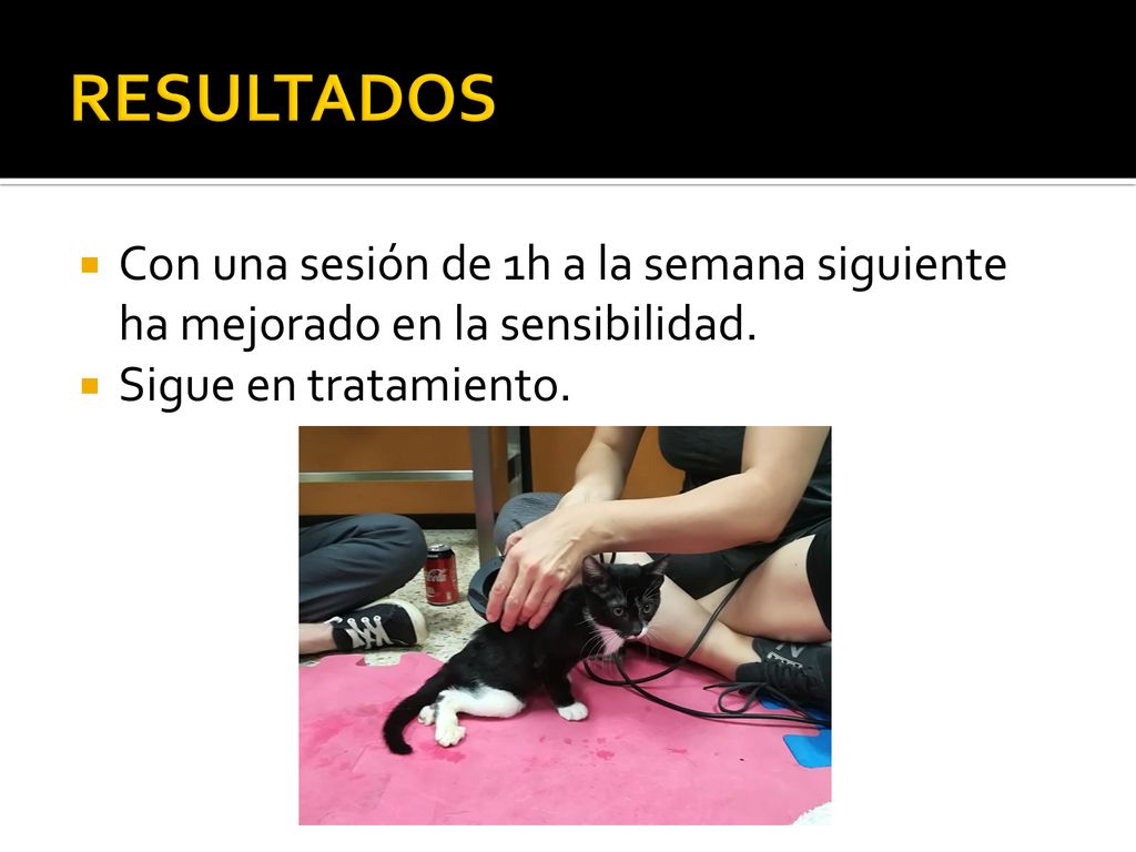 RESULTADOS Con una sesión de 1h a la semana siguiente ha mejorado en la sensibilidad.