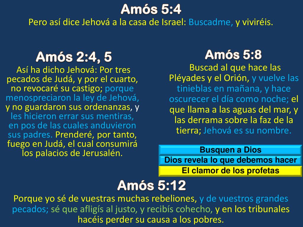 Dios revela lo que debemos hacer El clamor de los profetas