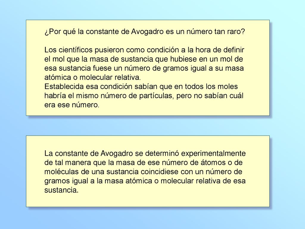 ¿Por qué la constante de Avogadro es un número tan raro