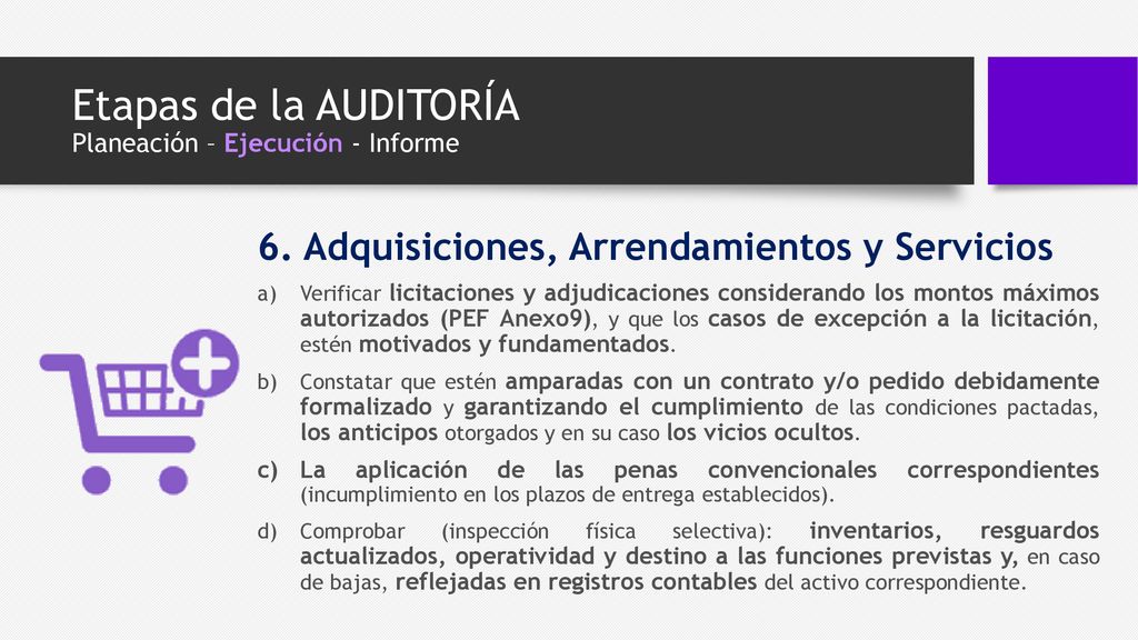 Etapas de la AUDITORÍA Planeación – Ejecución - Informe