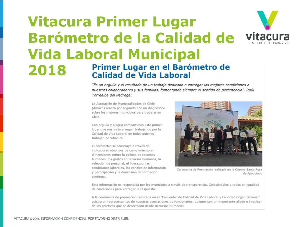 Vitacura Primer Lugar Barómetro de la Calidad de Vida Laboral Municipal 2018