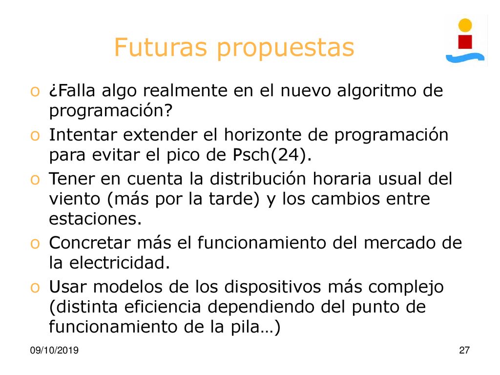 Futuras propuestas ¿Falla algo realmente en el nuevo algoritmo de programación