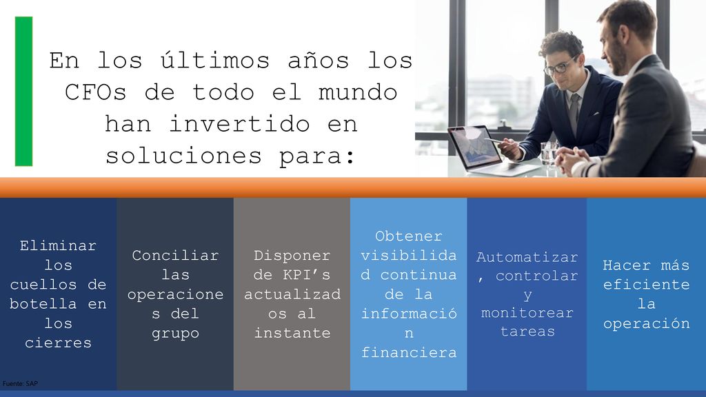 En los últimos años los CFOs de todo el mundo han invertido en soluciones para: