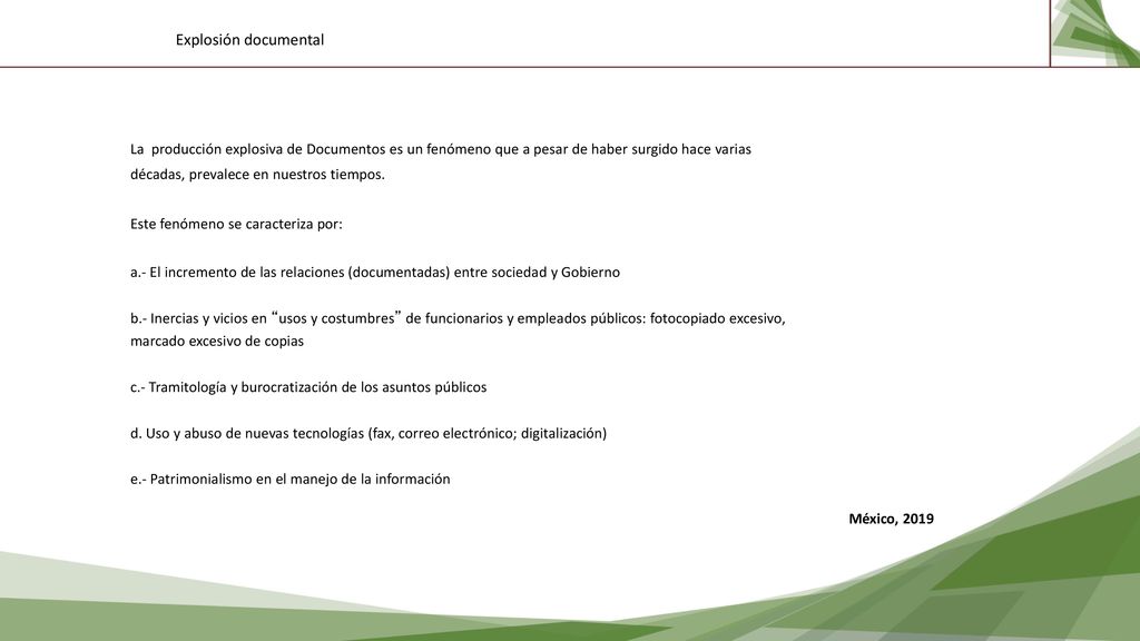 Explosión documental La producción explosiva de Documentos es un fenómeno que a pesar de haber surgido hace varias.