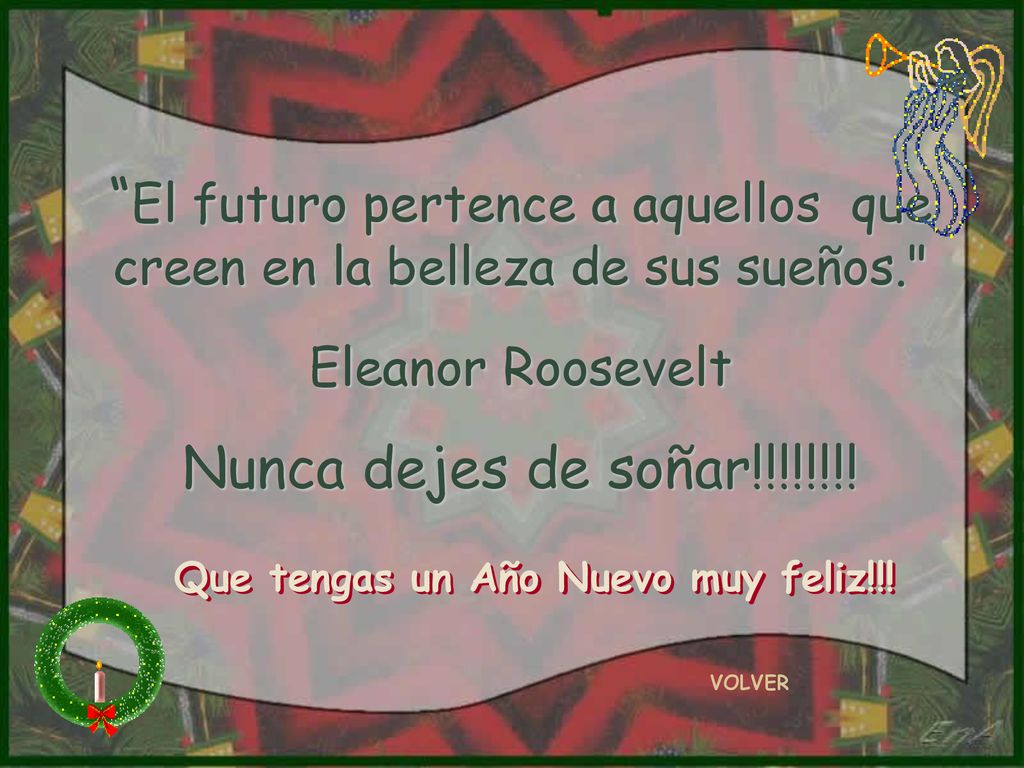 El futuro pertence a aquellos que creen en la belleza de sus sueños.