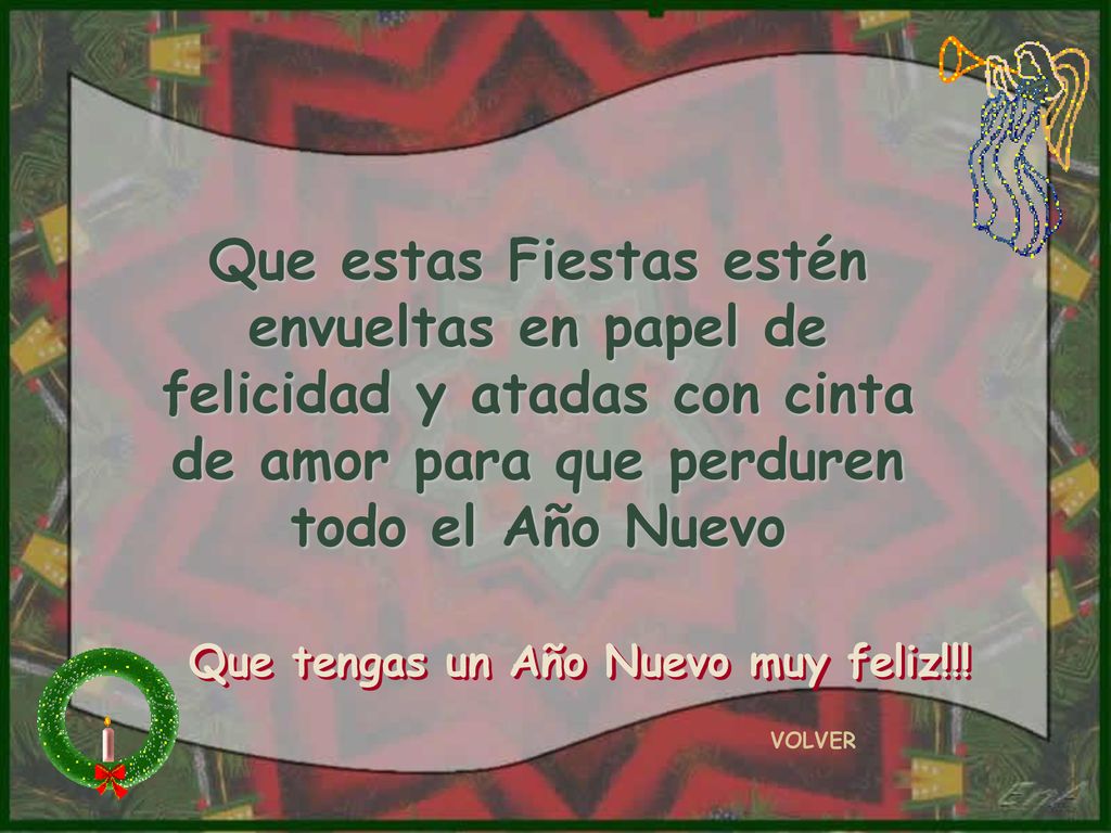 Que estas Fiestas estén envueltas en papel de felicidad y atadas con cinta de amor para que perduren todo el Año Nuevo