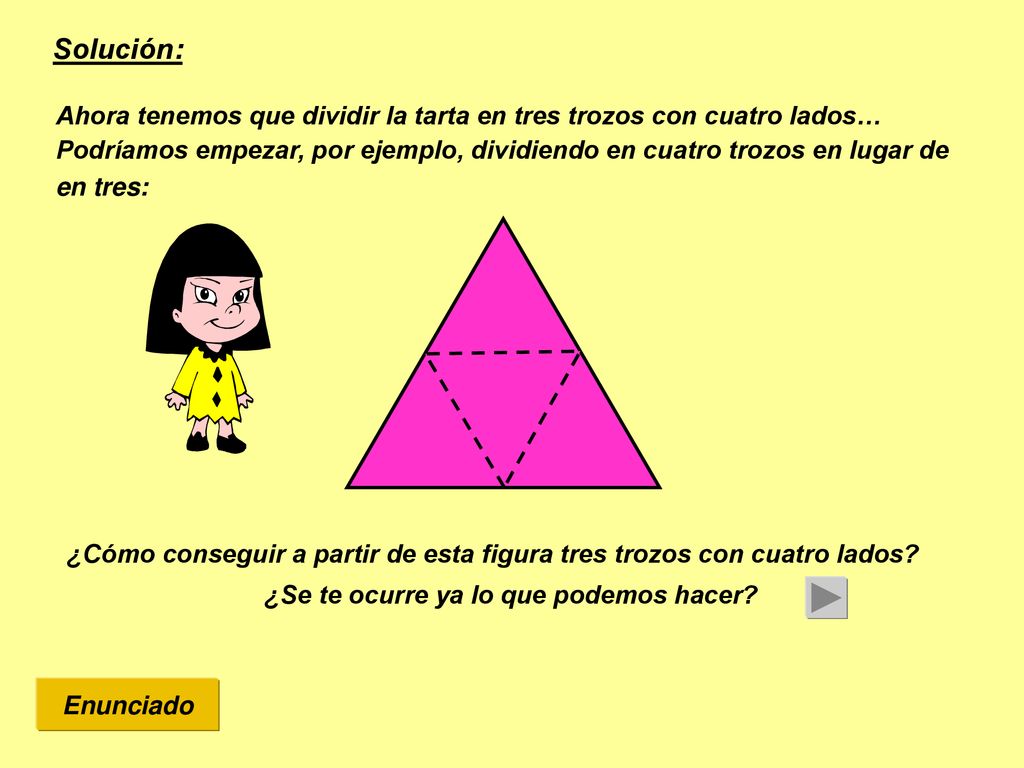 ¿Cómo conseguir a partir de esta figura tres trozos con cuatro lados