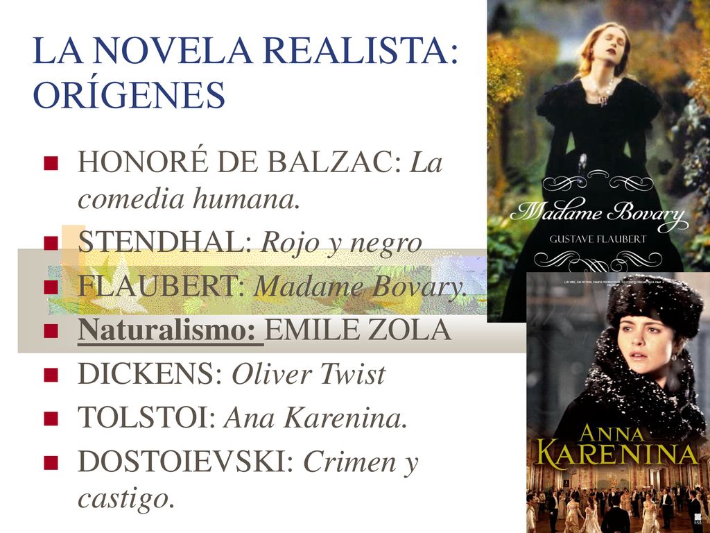 LA NOVELA REALISTA: ORÍGENES