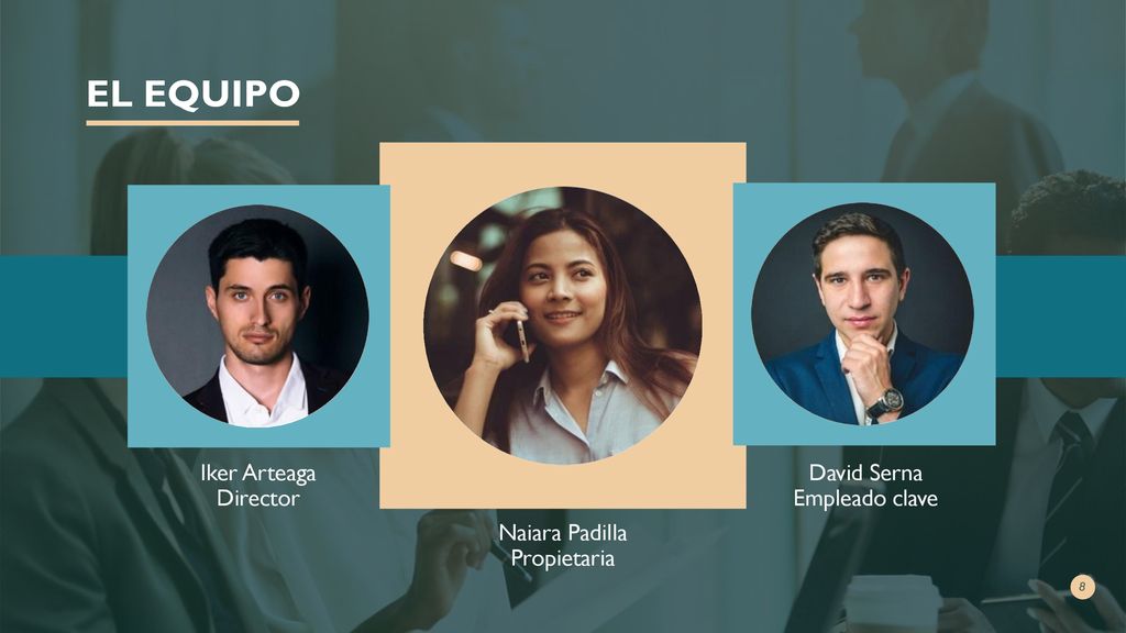 EL EQUIPO Iker Arteaga Director David Serna Empleado clave