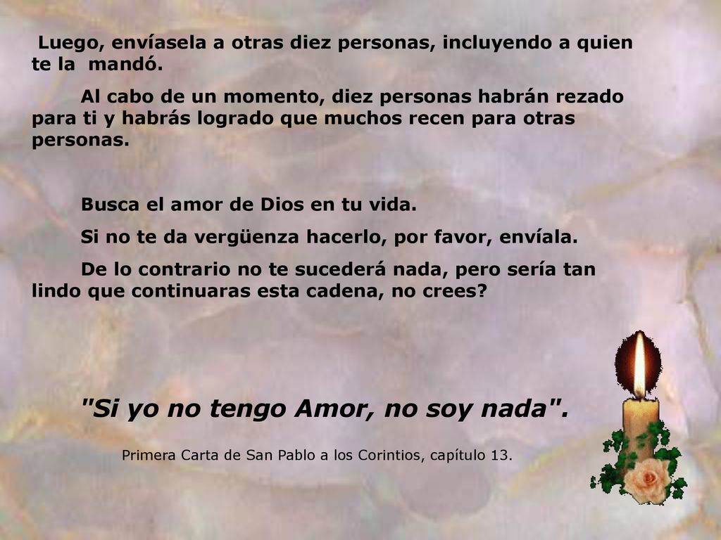Si yo no tengo Amor, no soy nada .