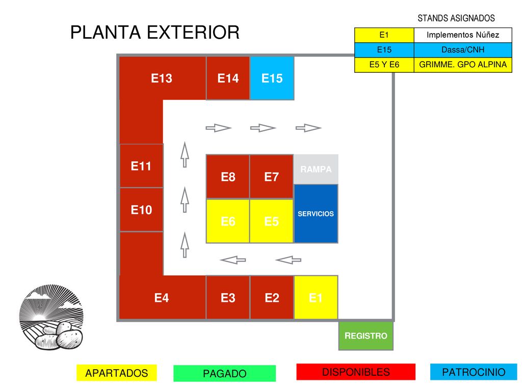 PLANTA EXTERIOR E13 E14 E15 E11 E8 E7 E10 E6 E5 E4 E3 E2 E1 APARTADOS