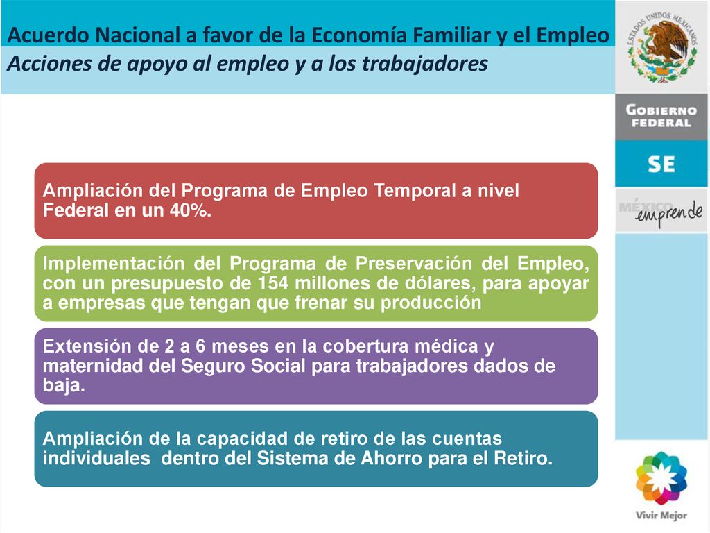Acuerdo Nacional a favor de la Economía Familiar y el Empleo